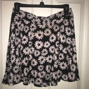 Black and White flowered skirt